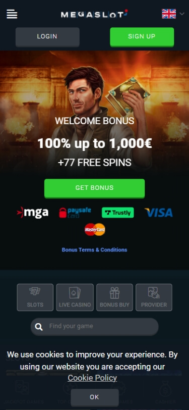 megaslot casino bonus